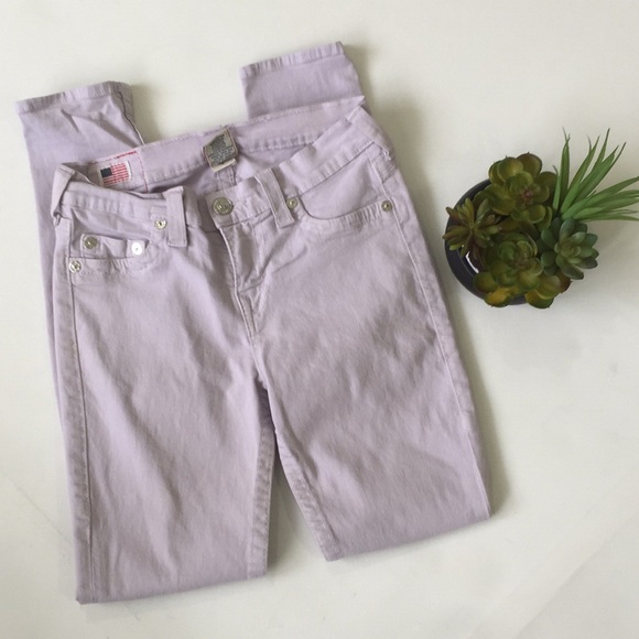 True Religion Denim - True Religion Halle Lavendar Purple Skinny Jeans
